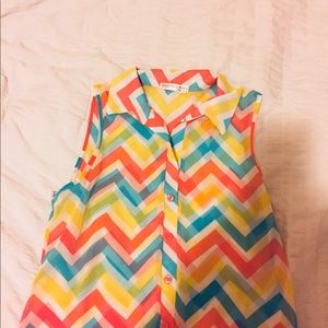 Collared Blouse Summer Colorful Candy